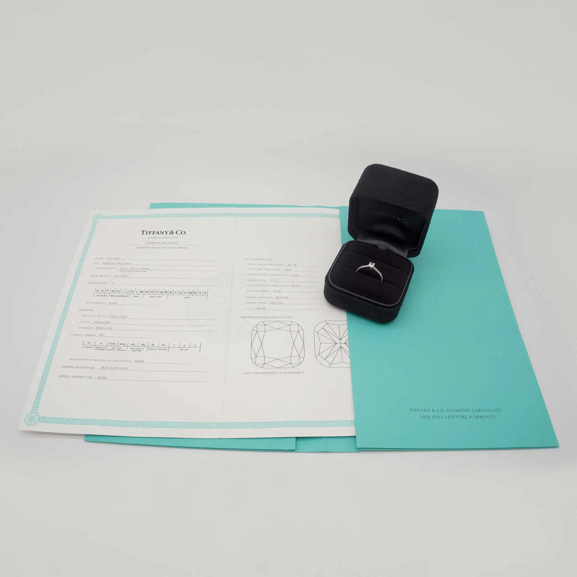 Solitäre Ring Tiffany Novo®  - Tiffany & Co. - Platinweiß - gebraucht kaufen